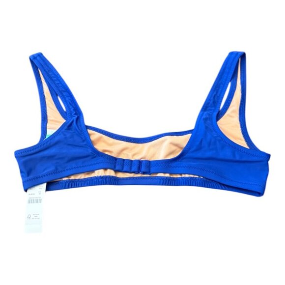 J. Crew Squareneck bikini top Royal Blue Medium - Picture 3 of 6